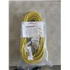 Image 1 : 75 FOOT HEAVY DUTY LIGHTED YELLOW EXTENSION CORD. 16AWG/3C