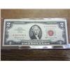 Image 1 : 1963 Red Seal Two Dollar US Note