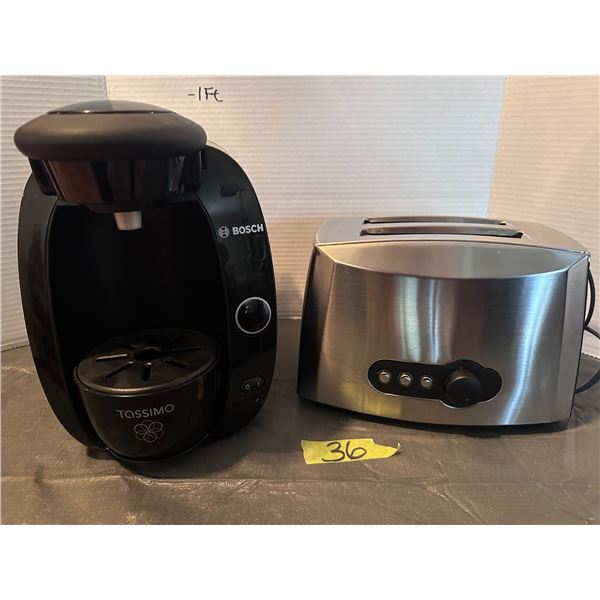 Tassimo coffee maker and toaster