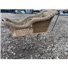 Image 1 : Early 20th Century Wicker Baby Carriage with Metal Wheels and Wood Handles