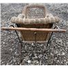 Image 6 : Early 20th Century Wicker Baby Carriage with Metal Wheels and Wood Handles