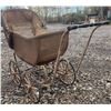 Image 2 : Wicker Baby Carriage with Metal Frame and Four Wheels, Early 20th Century
