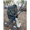 Image 2 : Early Metal and Canvas Baby Doll Stroller with Foldable Hood and Four Wheels