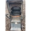 Image 7 : Early Metal and Canvas Baby Doll Stroller with Foldable Hood and Four Wheels