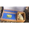 Image 4 : Mid-20th Century Doll Lot with Large Doll, Baby Doll, Wicker Pram, and Clothing Trunk