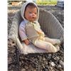 Image 6 : Mid-20th Century Doll Lot with Large Doll, Baby Doll, Wicker Pram, and Clothing Trunk