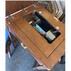 Image 6 : Domestic Sewing Machine with Wood Cabinet, Sewing Stool, and Notions