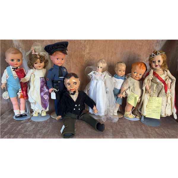 Vintage Composition and Hard Plastic Dolls Including Shirley Temple and Cootles