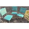 Image 5 : Dolls With Boxes, Metal Toy Crib and Three Blue Chrome Chairs