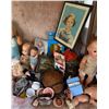 Image 4 : Dolls, Doll Parts, Shirley Temple Print, Doll Cabinet, and Miscellaneous Items Lot