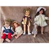 Image 1 : Material Dolls with Vintage Dresses, Lot of 5, Varied Sizes