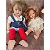 Image 2 : Material Dolls with Vintage Dresses, Lot of 5, Varied Sizes