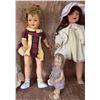 Image 3 : Material Dolls with Vintage Dresses, Lot of 5, Varied Sizes