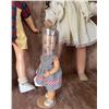 Image 4 : Material Dolls with Vintage Dresses, Lot of 5, Varied Sizes