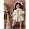Image 5 : Material Dolls with Vintage Dresses, Lot of 5, Varied Sizes