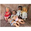 Image 1 : 6 Vintage Baby Dolls Assorted Skin Tones and Outfits 1970s-1980s