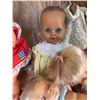 Image 3 : 6 Vintage Baby Dolls Assorted Skin Tones and Outfits 1970s-1980s