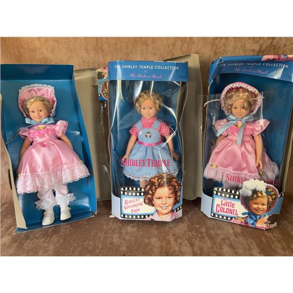 Shirley Temple Doll Lot: Little Colonel & Rebecca of Sunnybrook Farm, Danbury Mint, Boxed