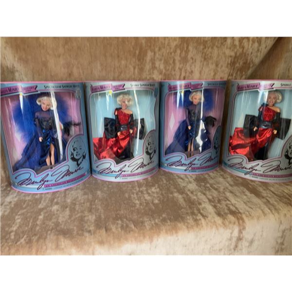 4 Marilyn Monroe Collector's Series Dolls in Box Spectacular Showgirl & Superstar