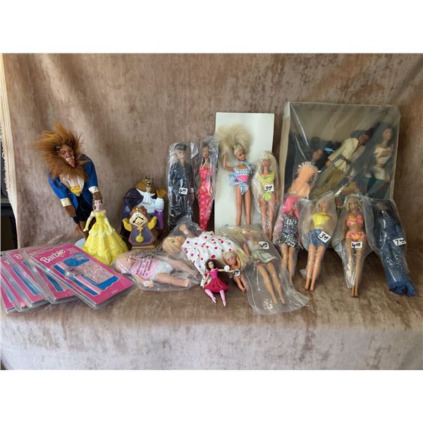 Barbie Dolls, Disney Beauty and the Beast Figures, Barbie Watches