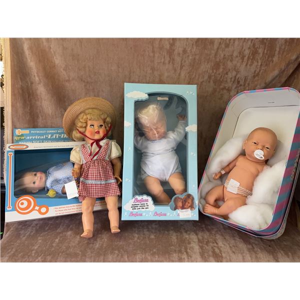 Four Dolls Including Bejusa and Horsman Lil' Dave in Original Packaging