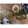 Image 3 : Decorative Lot: Tote, Doll, Metal Basket, Glassware, Figurine, Framed Print