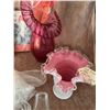 Image 5 : Vintage Lot: Books, Signed Knives, Art Glass Vases, Dolls, Figurines, Glassware