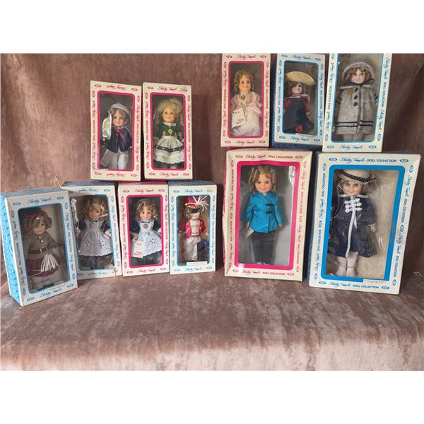 Shirley Temple Doll Collection by Ideal, 10 Boxed Dolls Assorted Outfits