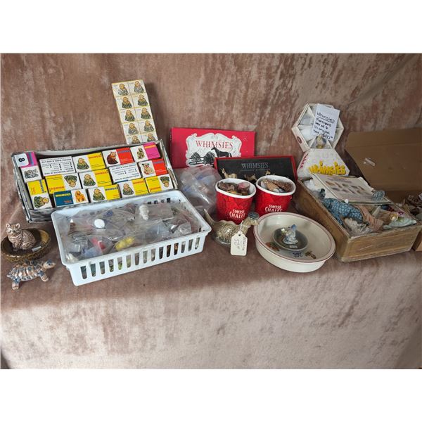 Wade Whimsies Porcelain Miniatures, Beswick Figure, Boxes and Loose Pieces