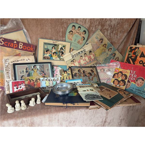 Dionne Quintuplets Memorabilia Lot: Scrapbooks, Photos, Magazines, Souvenirs, Postcards
