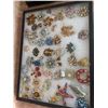 Image 2 : Two Display Cases of Vintage Costume Brooches and Bracelets Assorted Styles