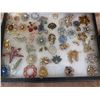 Image 4 : Two Display Cases of Vintage Costume Brooches and Bracelets Assorted Styles