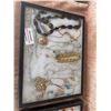 Image 3 : Rhinestone Brooches, Necklaces and Costume Jewelry, Two Trays