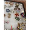 Image 6 : Rhinestone Brooches, Necklaces and Costume Jewelry, Two Trays