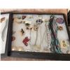 Image 4 : Costume Jewellery Lot, Brooches, Necklaces, Earrings, Bracelets in Trays