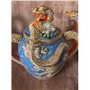 Image 10 : Satsuma Dragonware Tea Set, Elephant Teapot, Silverplate Creamer Sugar Spoons