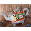 Image 4 : Satsuma Dragonware Tea Set, Elephant Teapot, Silverplate Creamer Sugar Spoons