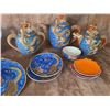 Image 6 : Satsuma Dragonware Tea Set, Elephant Teapot, Silverplate Creamer Sugar Spoons