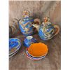 Image 8 : Satsuma Dragonware Tea Set, Elephant Teapot, Silverplate Creamer Sugar Spoons