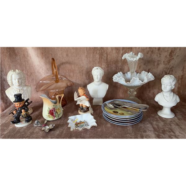Collectibles: Goebel Figurine, England Porcelain, Busts, Milk Glass, Tableware
