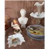 Image 3 : Collectibles: Goebel Figurine, England Porcelain, Busts, Milk Glass, Tableware