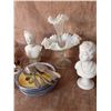 Image 5 : Collectibles: Goebel Figurine, England Porcelain, Busts, Milk Glass, Tableware