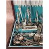 Image 2 : Silverplate Flatware and Serving Pieces in Fitted Wooden Case