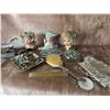 Image 6 : Three Lady Head Vases, Costume Jewellery, Purse, and Vanity Set Assortment