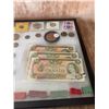 Image 7 : Framed Collection of Canadian Banknotes and Coins With Historical Paper Money and Coins