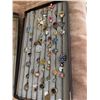 Image 2 : 34 Vintage & Costume Rings in Display Case, Assorted Stones and Styles