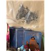 Image 9 : Lot: Vintage Books, Toy Tea Sets, Miniature Furniture, Queen Mother Textile, Collectibles
