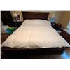 Image 1 : King Size Dark Wood Bed Frame with iComfort Mattress and Cover