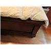 Image 2 : King Size Dark Wood Bed Frame with iComfort Mattress and Cover