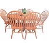 Image 1 : Oak Dining Table With Leaf 6 Spindle Back Chairs